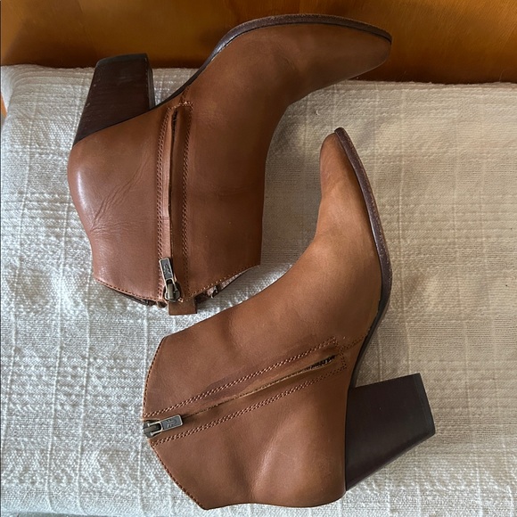Frye Brown Woven Leather Ankle Booties - Picture 5 of 6